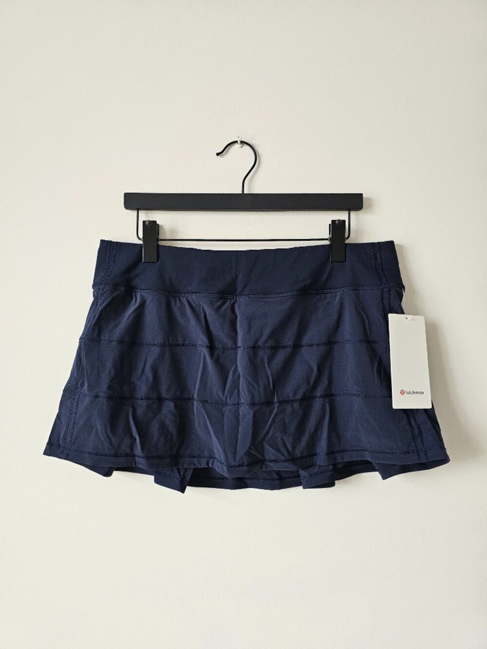 NWT LULULEMON TRNV True Navy Blue Pace Rival Mid Rise Luxtreme Skirt 12